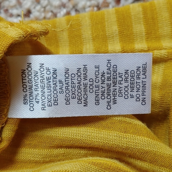 Mustard Striped Top - Picture 3 of 4
